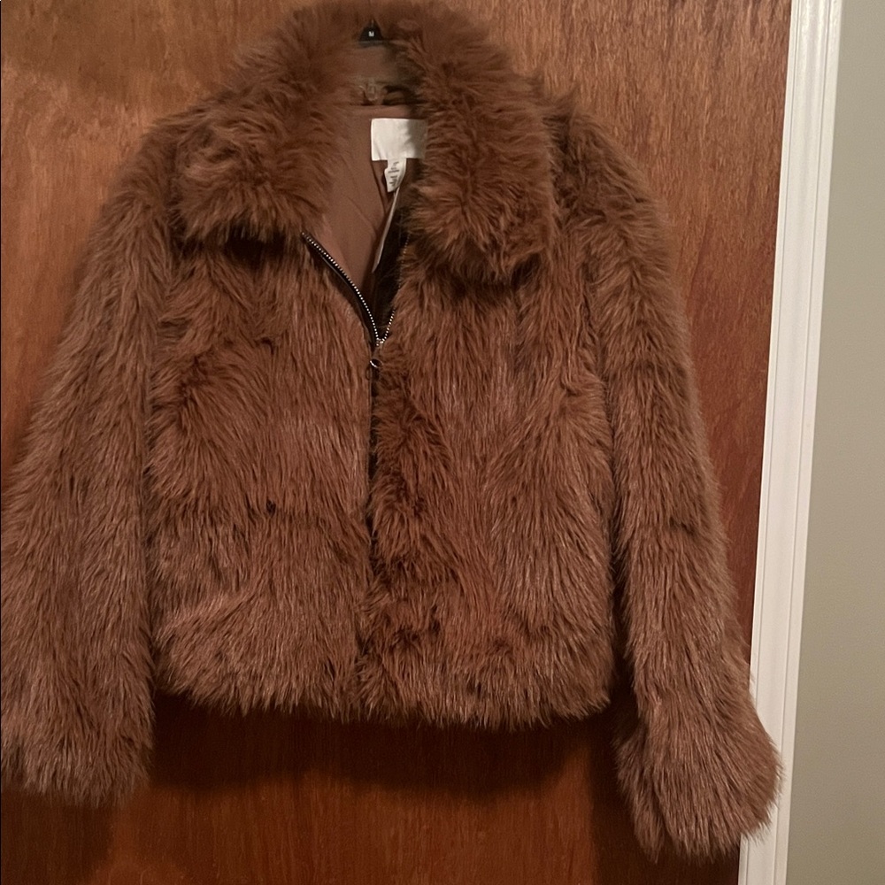 H&M Tan Teddy Jacket